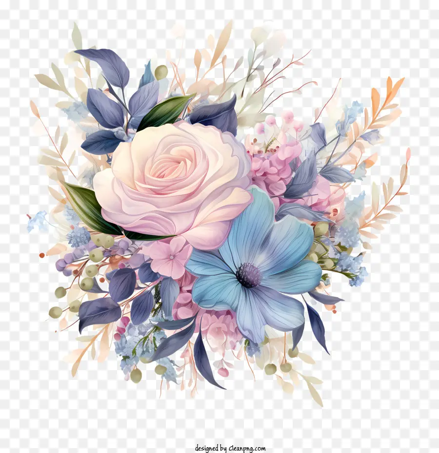 Art Floral De Mariage，Fleurs PNG