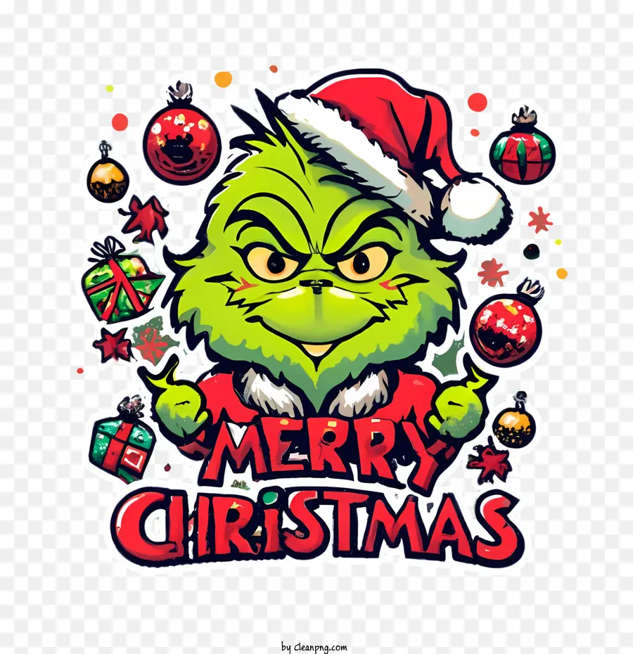 Grinch De Noël，Joyeux Noël PNG