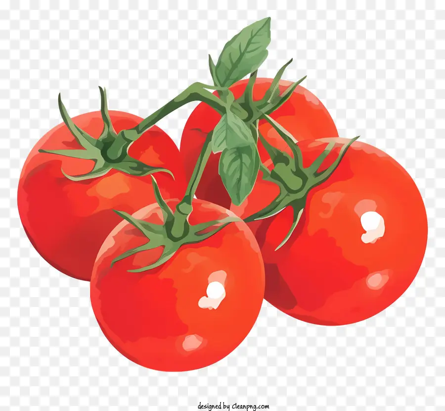 Tomates Mûres Rouges，Les Feuilles De Tomates PNG