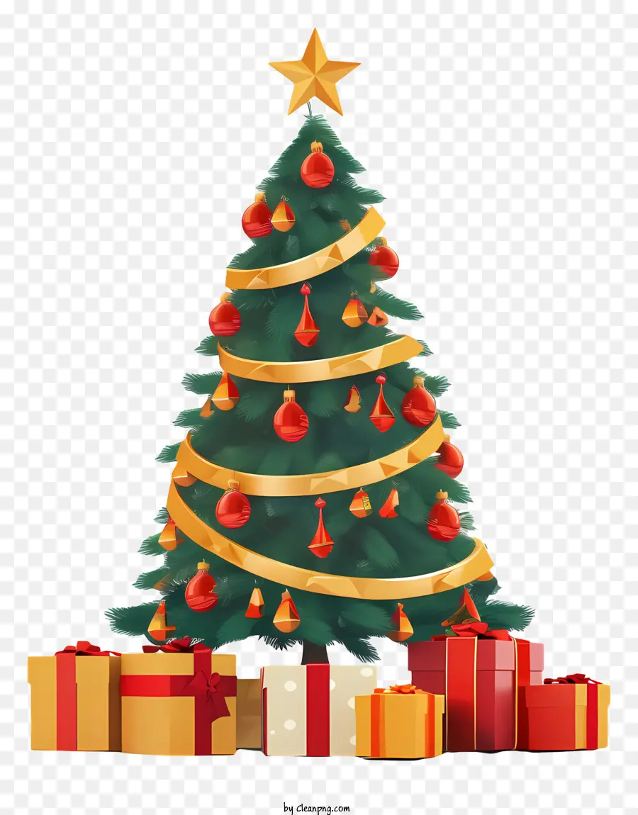 Arbre De Noël，Étoile PNG