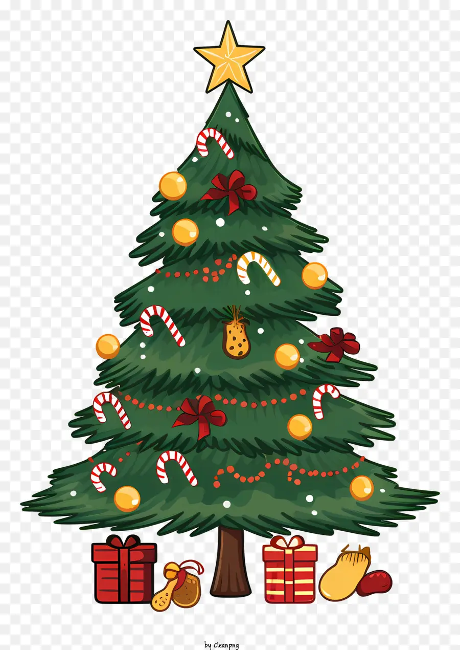 Arbre De Noël，Présente PNG