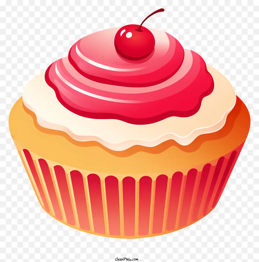 Petit Gâteau Rouge，Cupcake Aux Cerises PNG