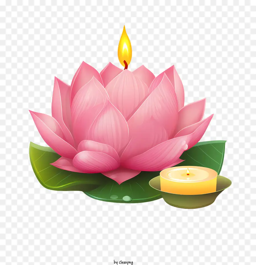 Bougie Fleur De Lotus，Bougie Lotus PNG