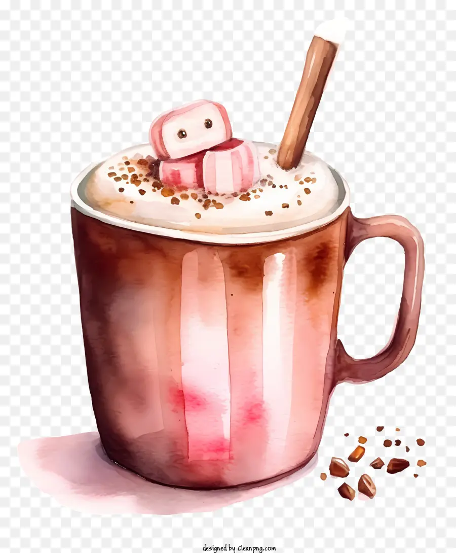 Chocolat Chaud，Guimauves PNG