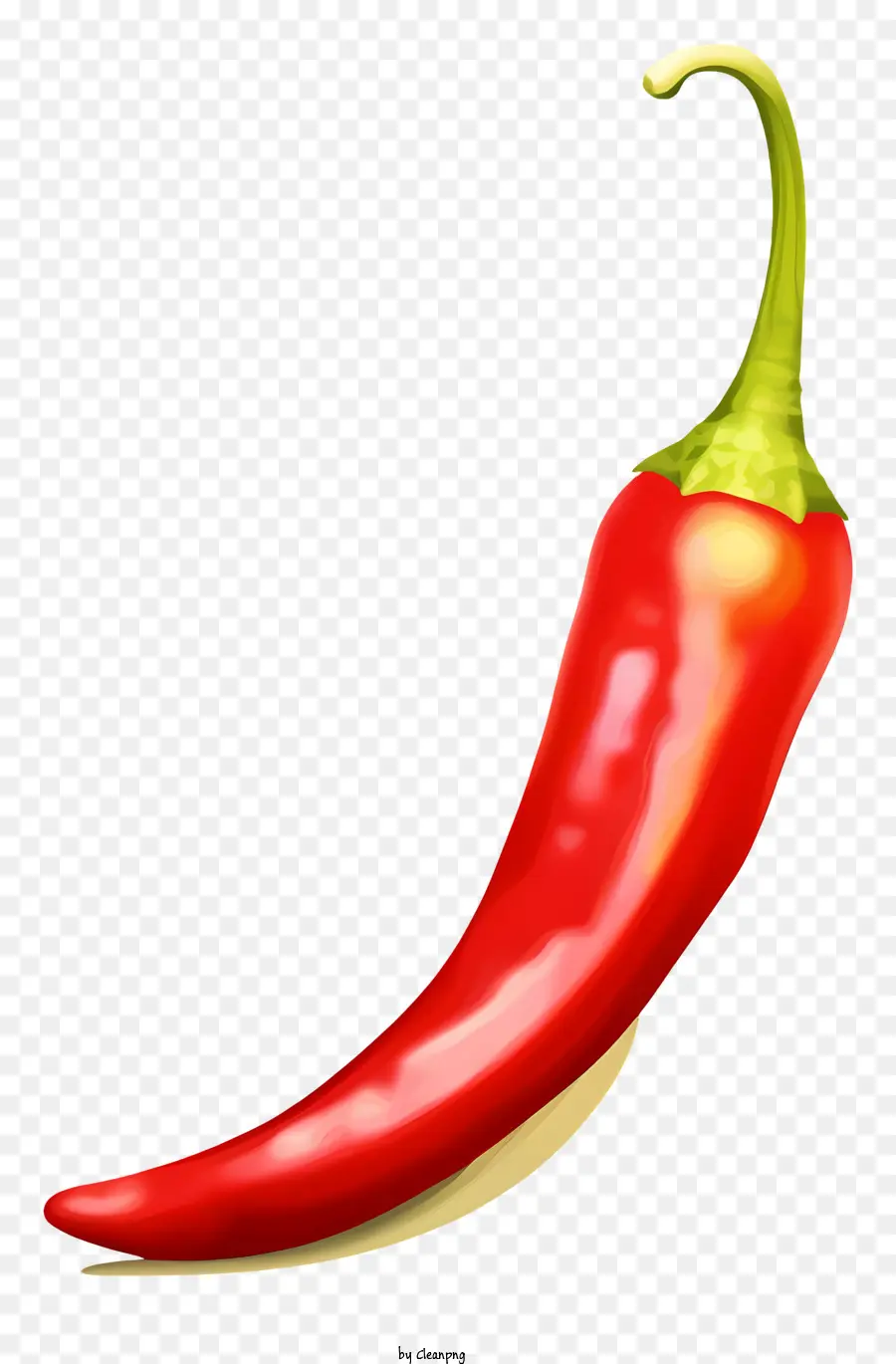 Rouge Piment，Tige Verte PNG