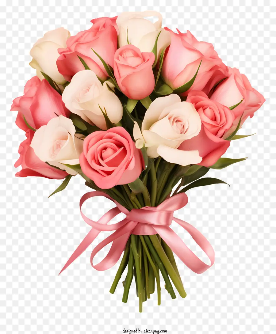 Roses Roses Et Blanches，Bouquet PNG