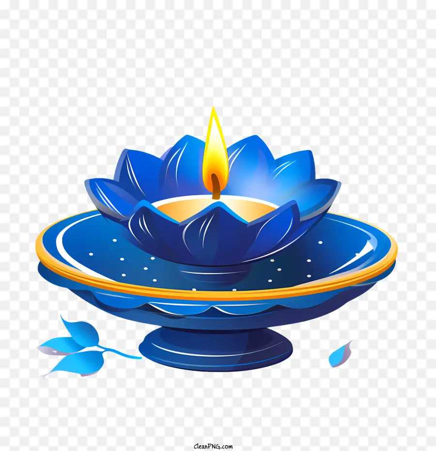 Deepavali，Bougie Bleue PNG