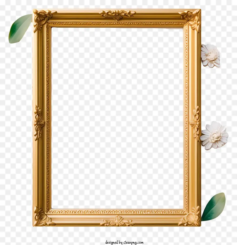 Cadre D'or，Fleurs PNG