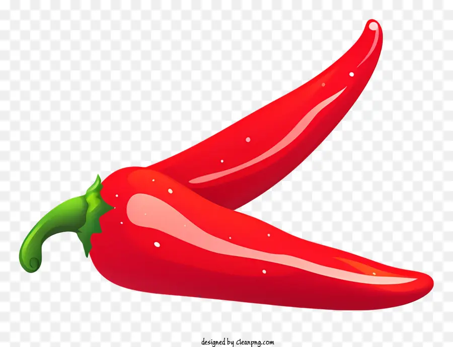 Rouge Piment，Tige Verte PNG