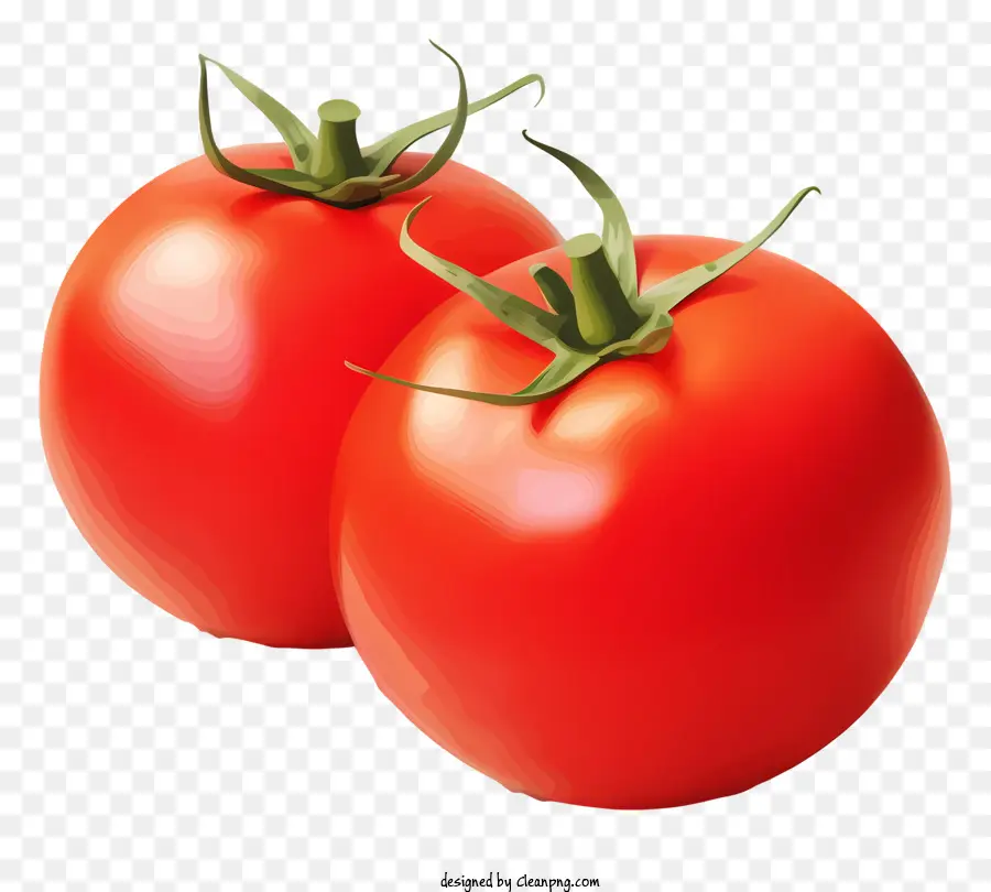 Des Tomates Bien Mûres，Sommets Verts PNG