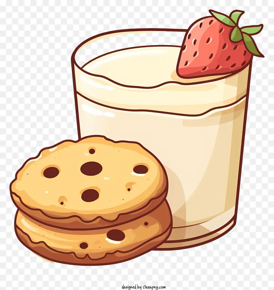 Verre De Lait，Biscuits Et Lait PNG