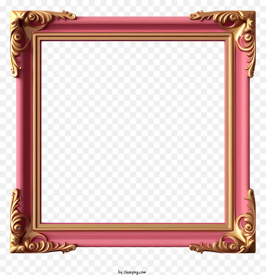 Cadre Rose，Cadre Décoratif PNG