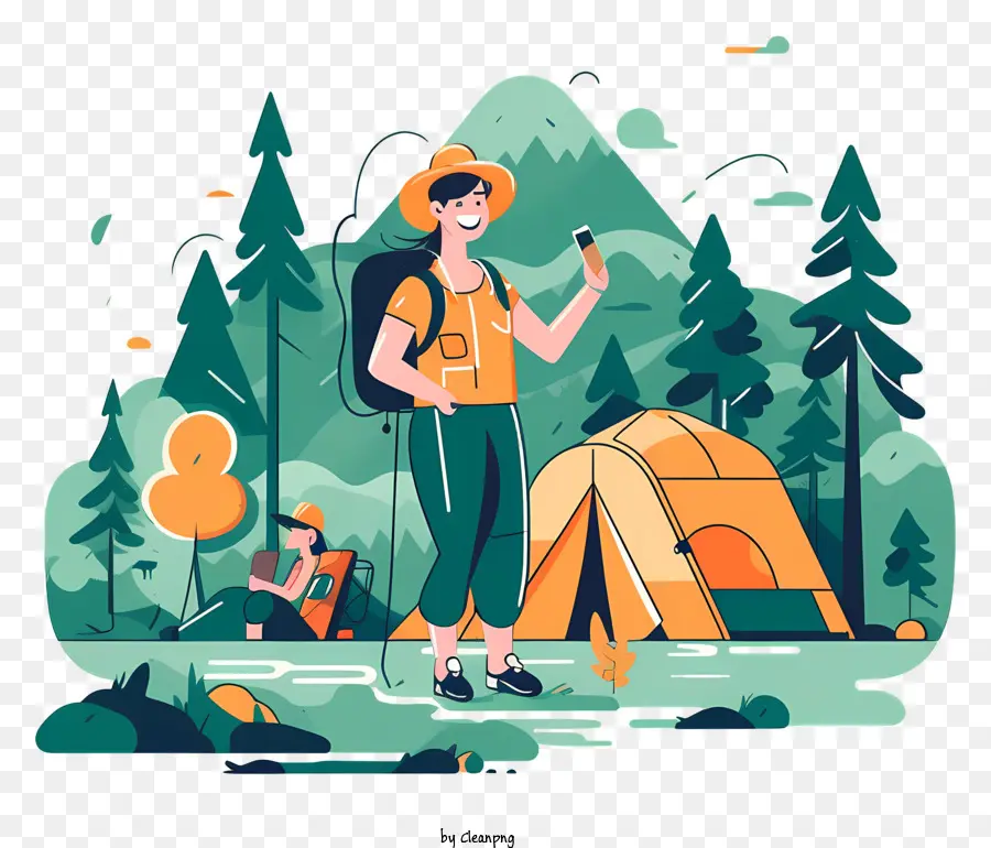 Camping，Randonnée PNG