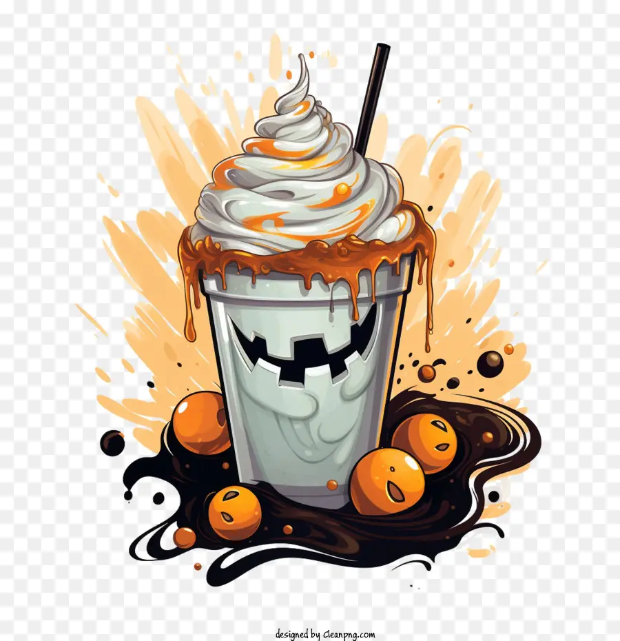 Milk Shake D'halloween，Boisson D'halloween PNG