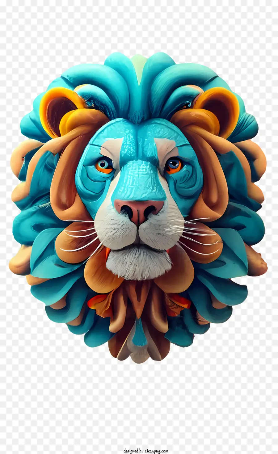 Lion 3d Bleu，Lion PNG