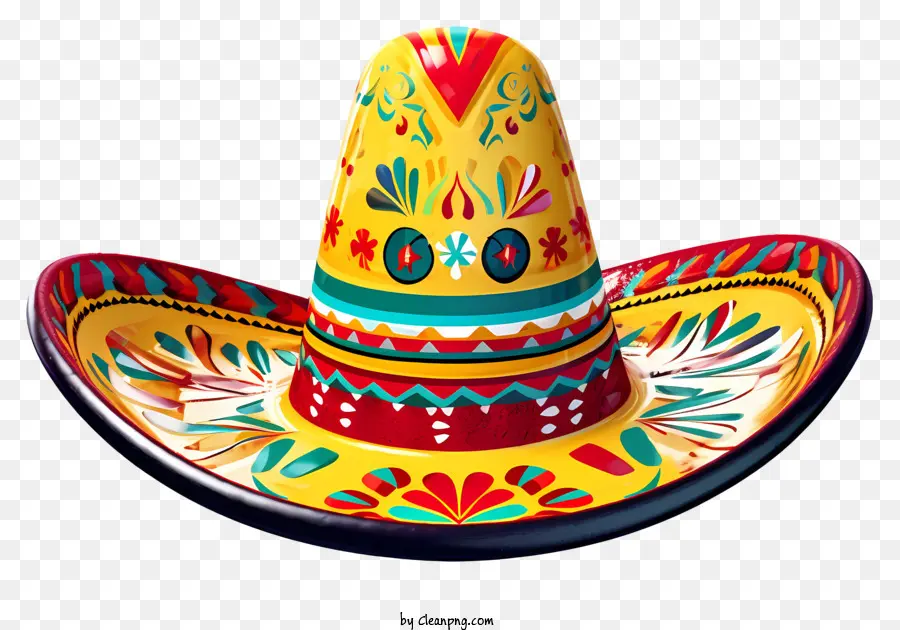 Mexicaine Sombrero，Coloré PNG