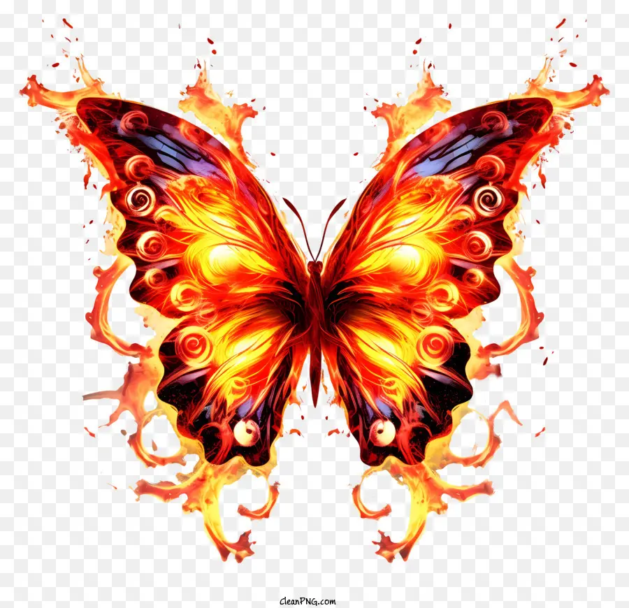 Papillon，Fire Butterfly PNG