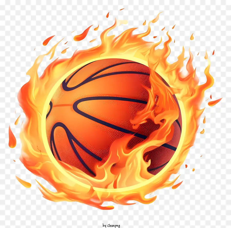 De Basket Ball，Fiery PNG