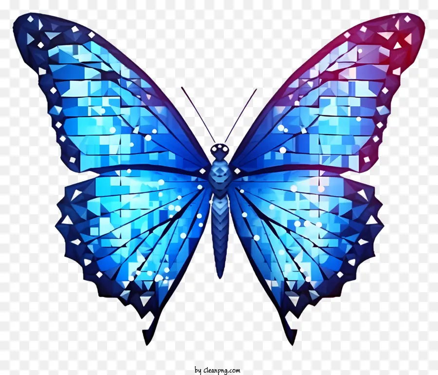 Papillon Bleu，échelles Multicolores PNG