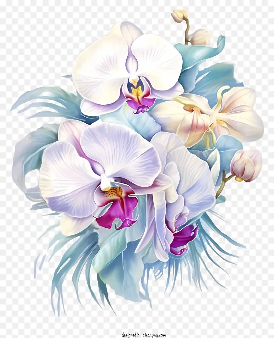 Les Orchidées，Arrangement Floral PNG