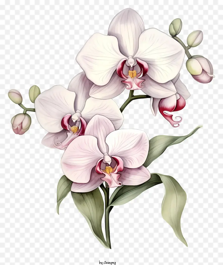 Les Orchidées，Orchidées Blanches PNG