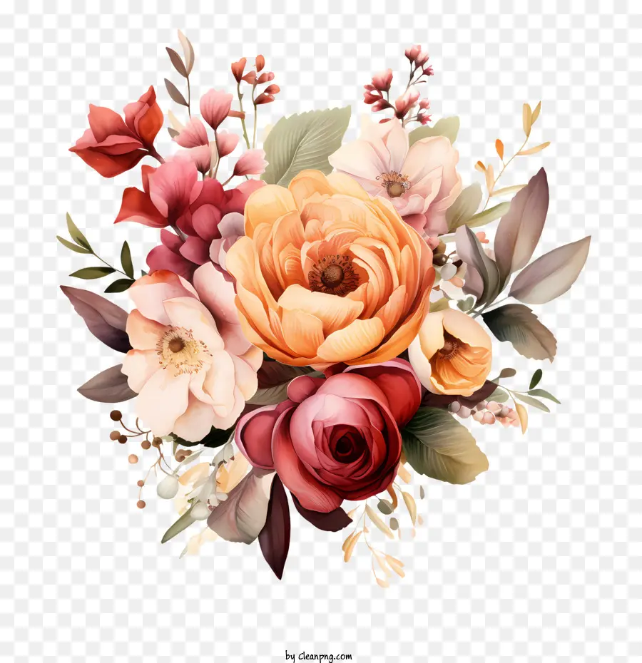 Art Floral De Mariage，Fleurs PNG