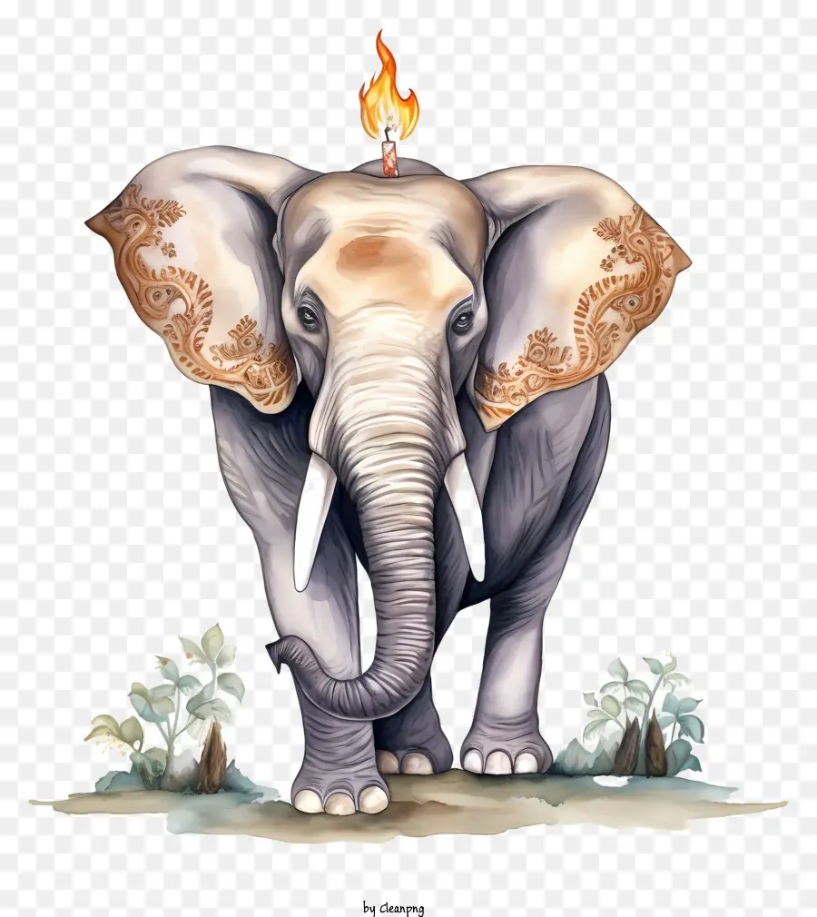 Éléphant，Éléphant Décoratif PNG