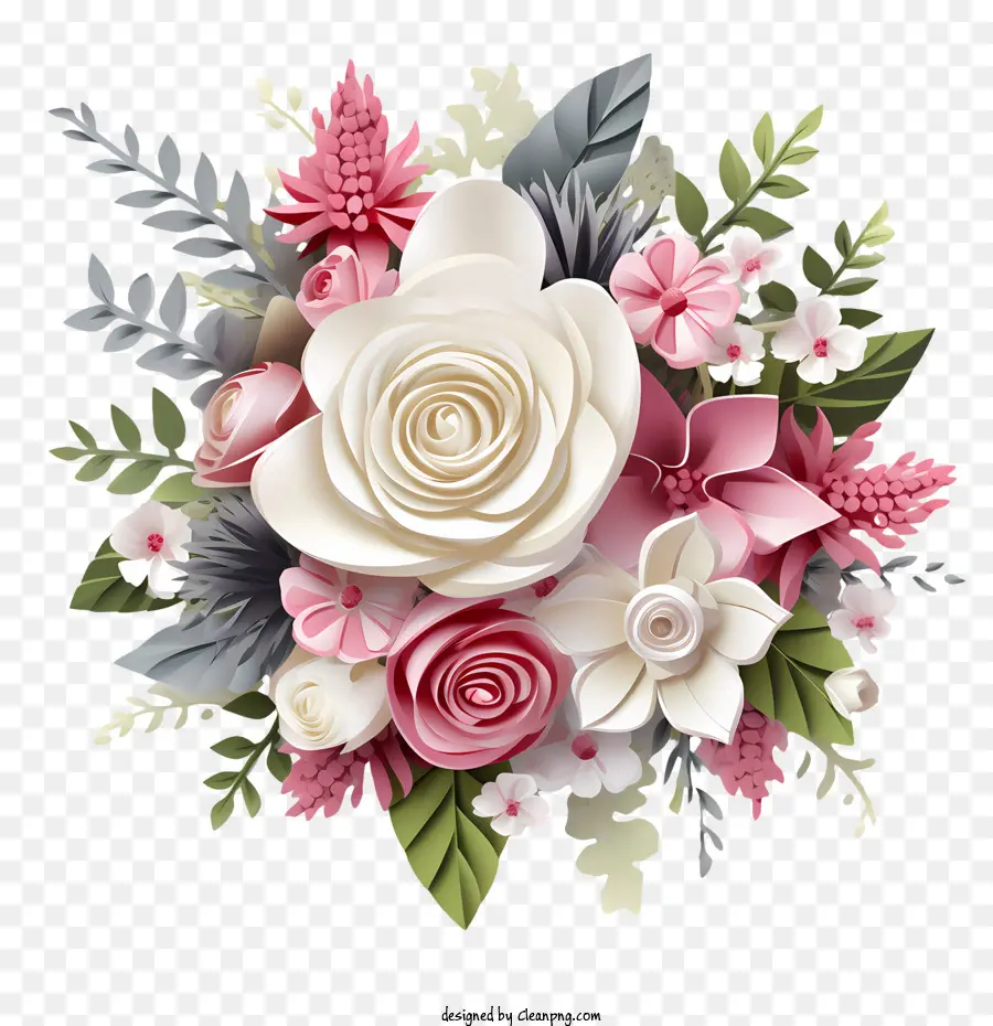Art Floral De Mariage，Rose PNG