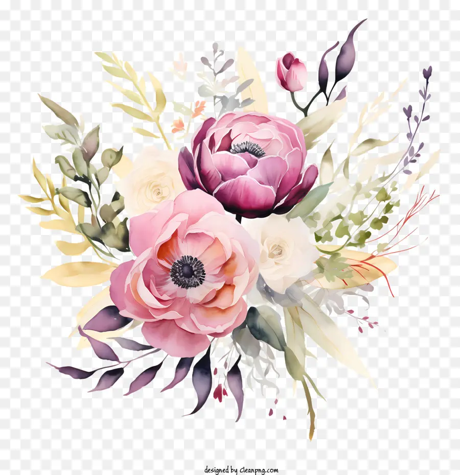 Art Floral De Mariage，Bouquet PNG