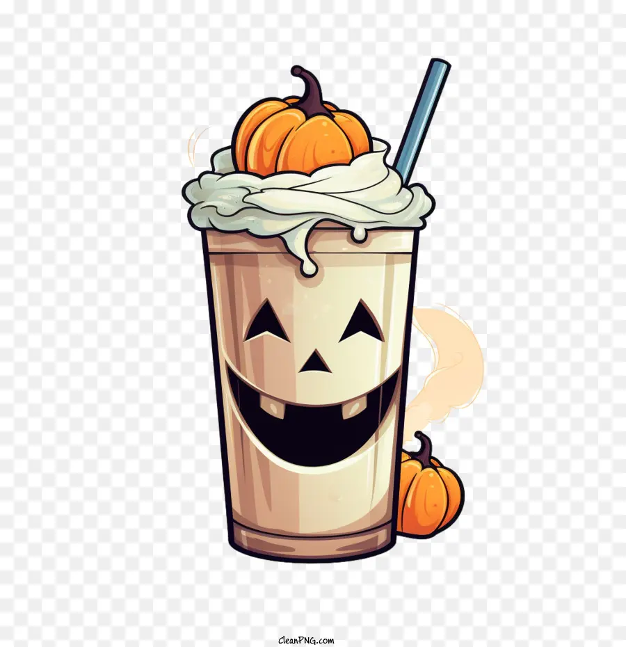 Milkshake D'halloween，Joyeux Halloween PNG