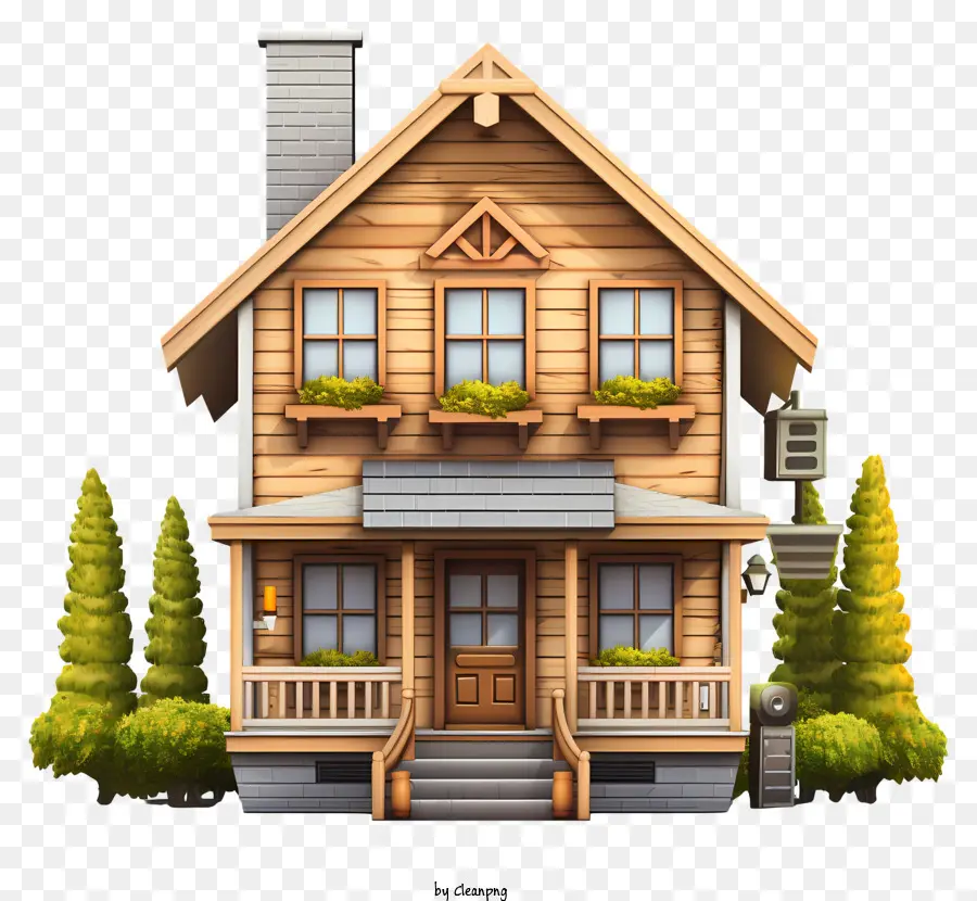 Maison En Bois，Porche PNG