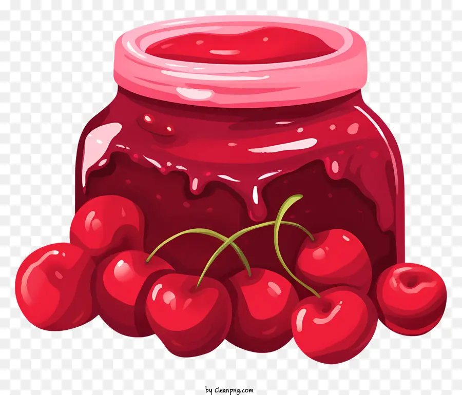 Confiture De Cerises，Pots De Confiture PNG