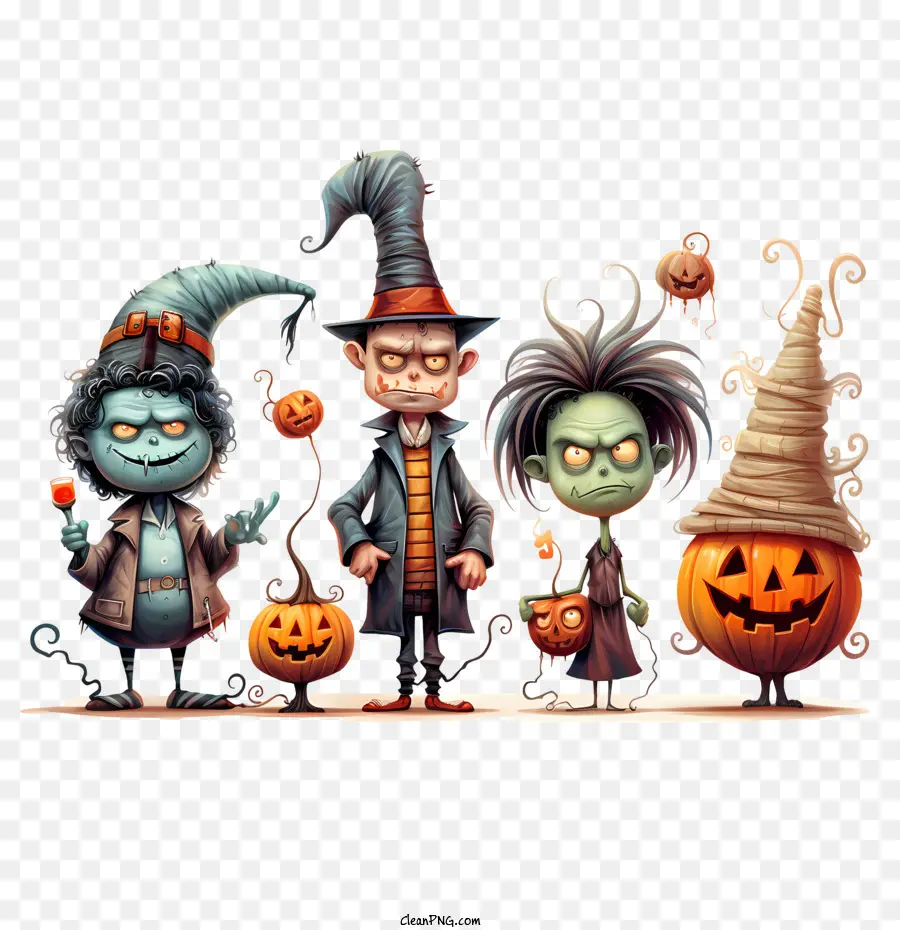 Fête D'halloween，Personnages D'halloween PNG