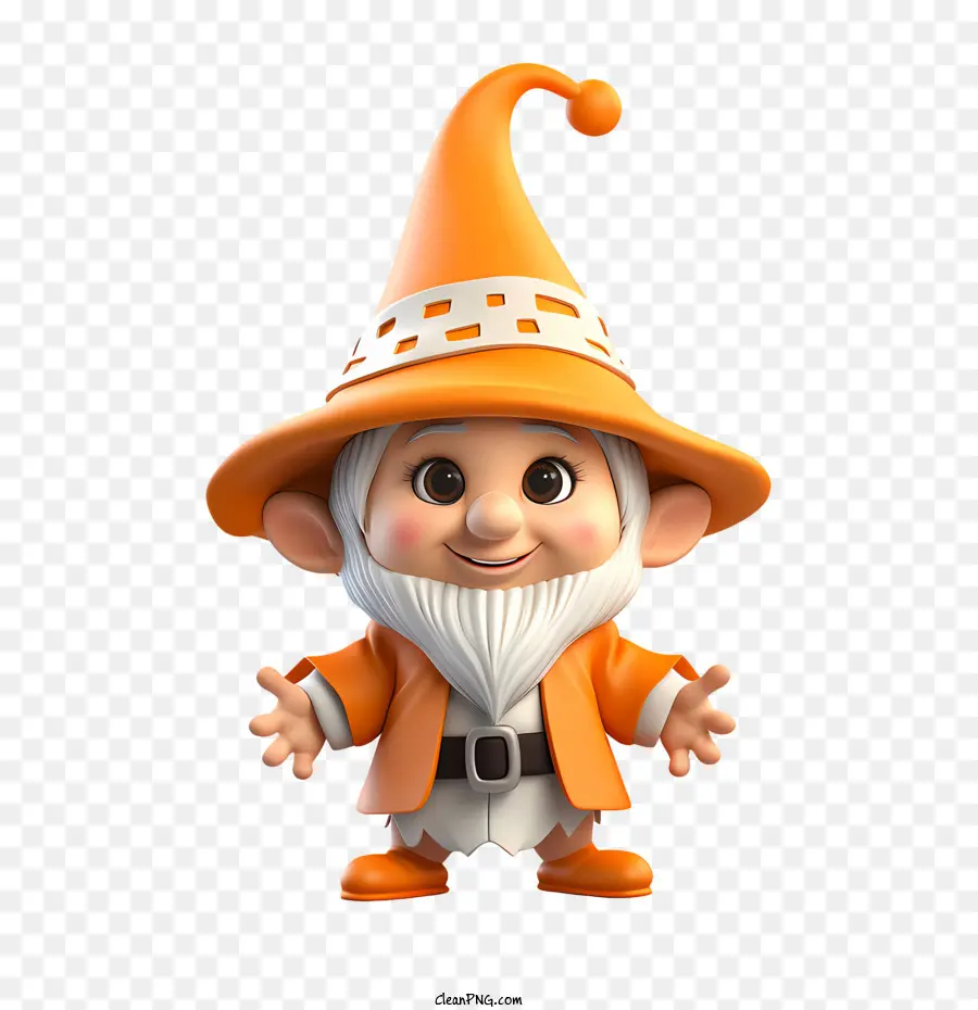 Sorcier D'halloween，Gnome Mignon PNG