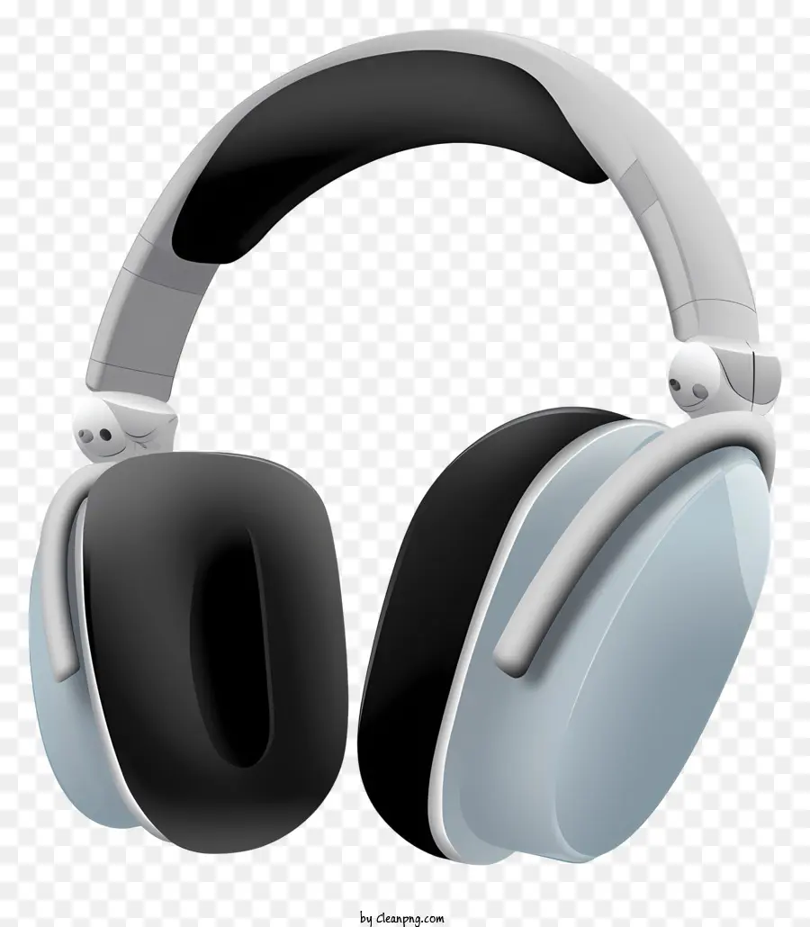 Casque，Design Noir Et Blanc PNG