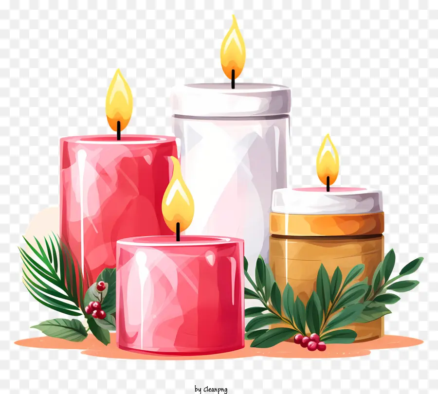 Bougies，Flamme PNG