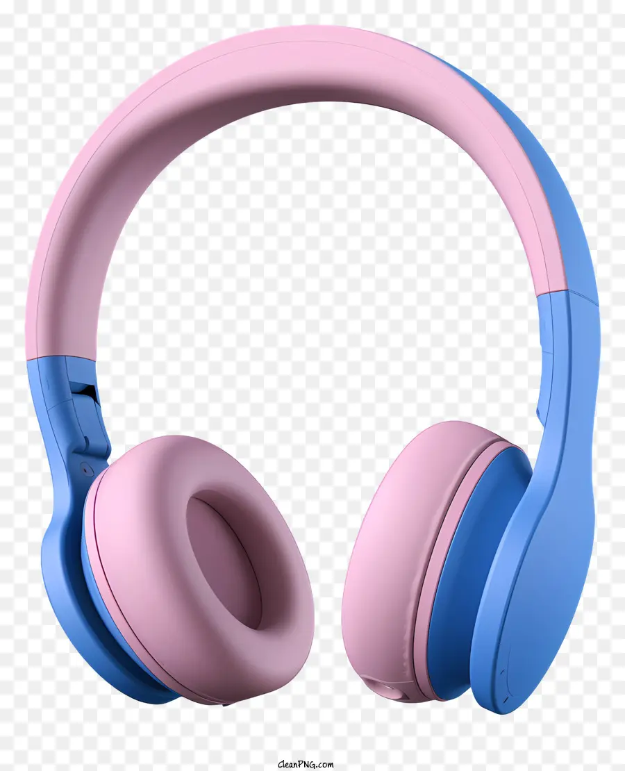 Écouteurs，Casque Rose Et Bleu PNG