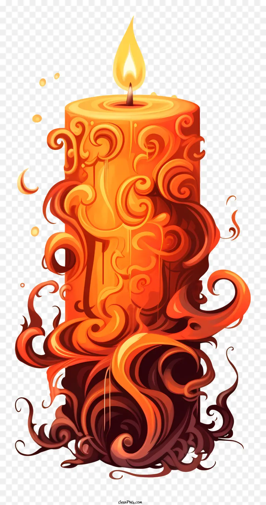 Bougie Flamboyante，Bougie Décorative PNG