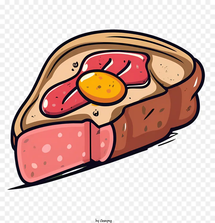 Dessin Animé Steak，Bacon PNG