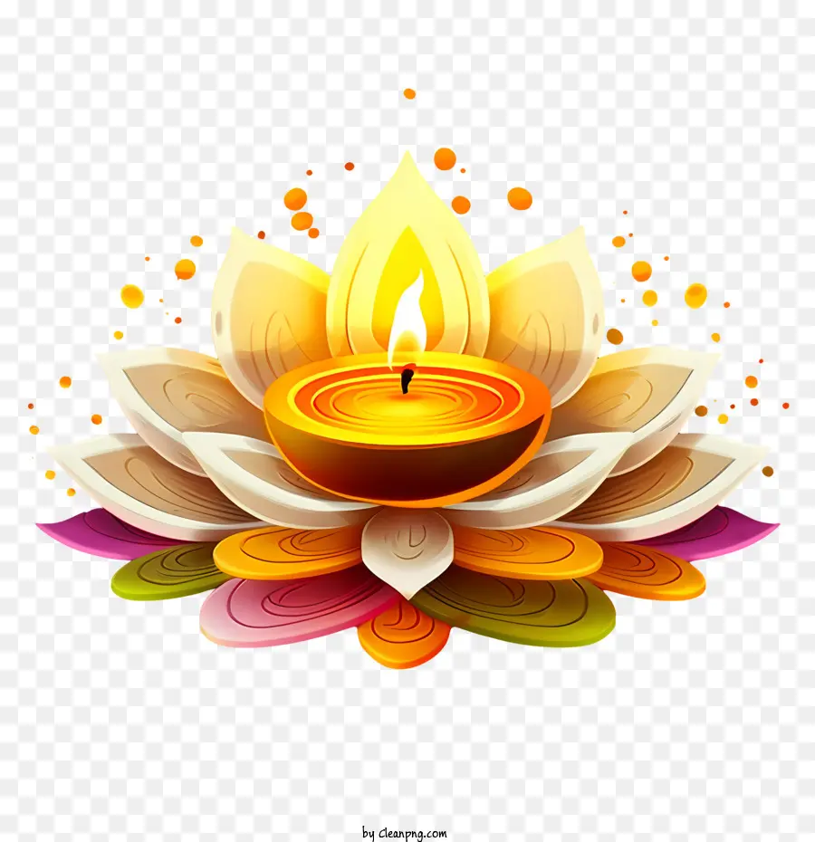 Diya De Diwali，Fleur PNG