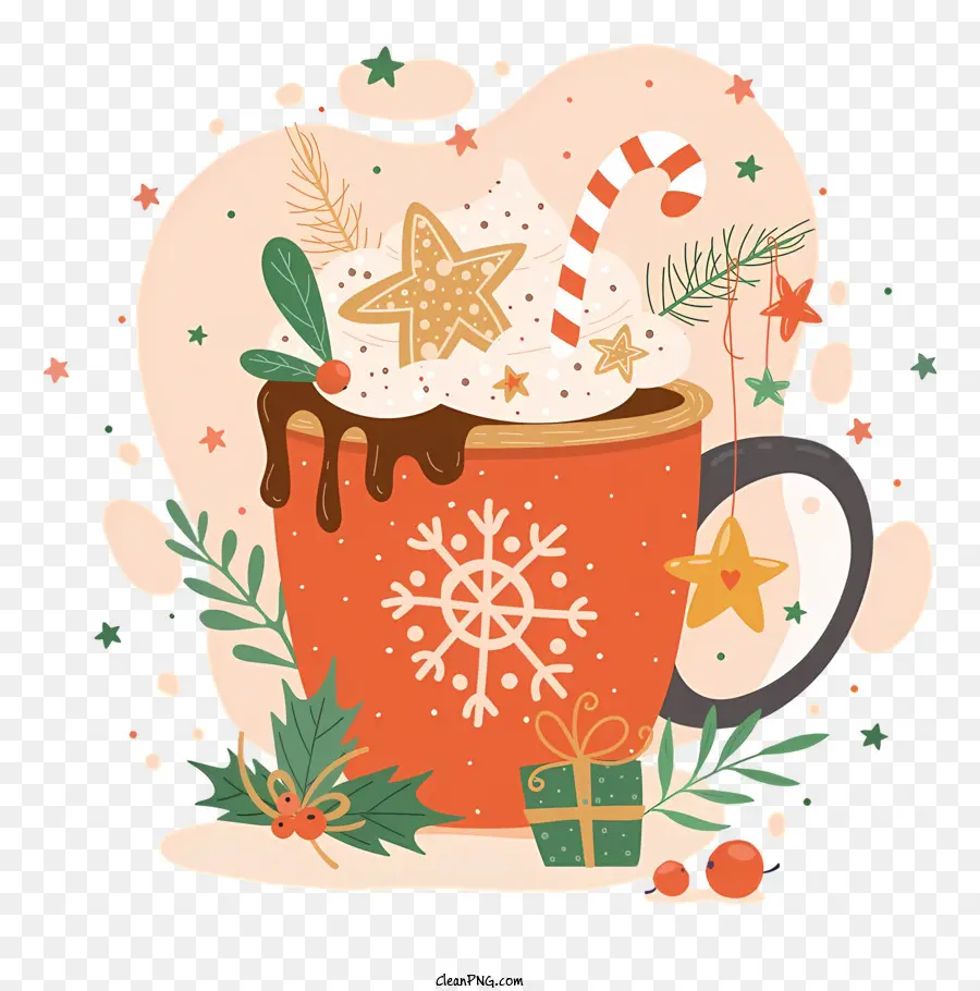 Chocolat Chaud，Tasse De Noël PNG