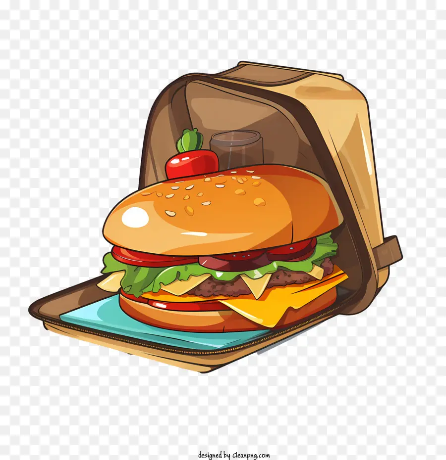 Sac De Livraison De Nourriture，Hamburger PNG