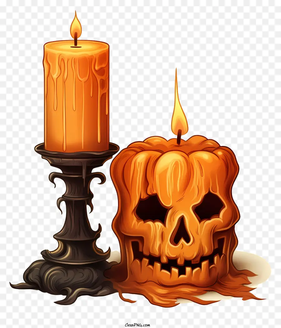 Bougies D'halloween，Bougies PNG