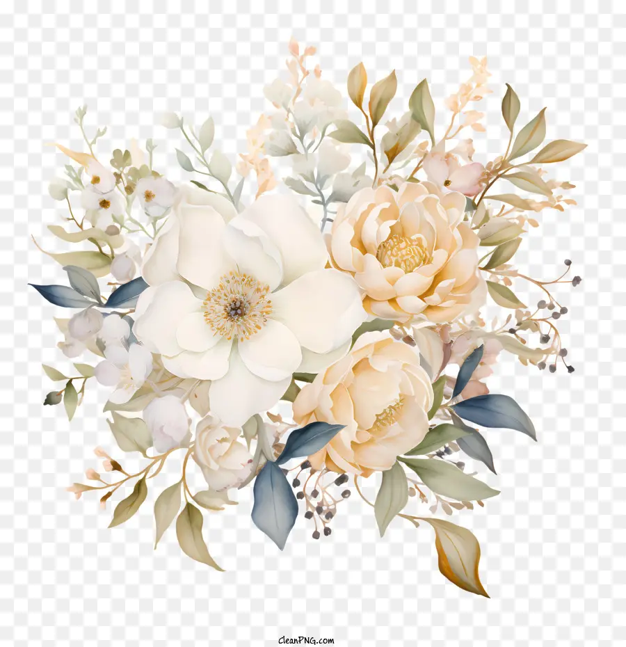 Art Floral De Mariage，Fleurs PNG