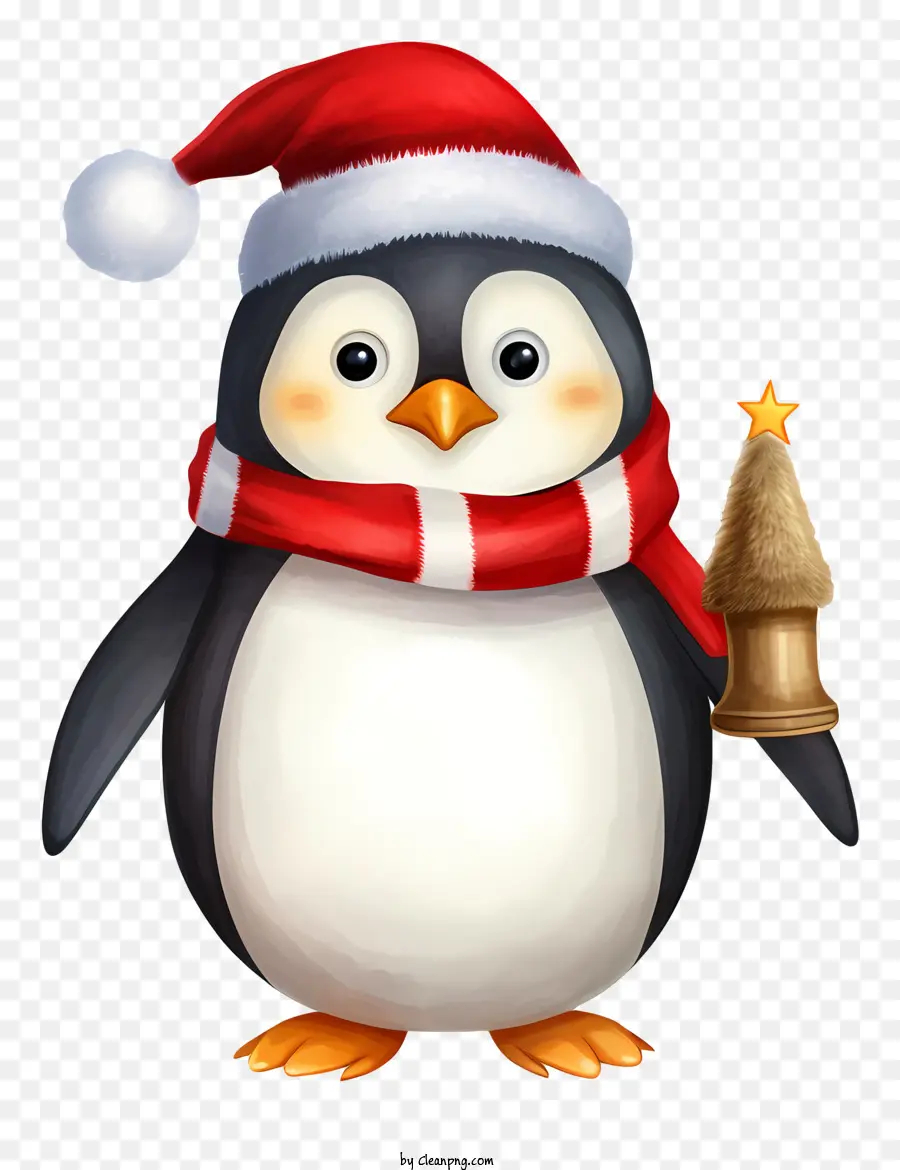 Manchot，Pingouin Avec Bonnet De Noel PNG