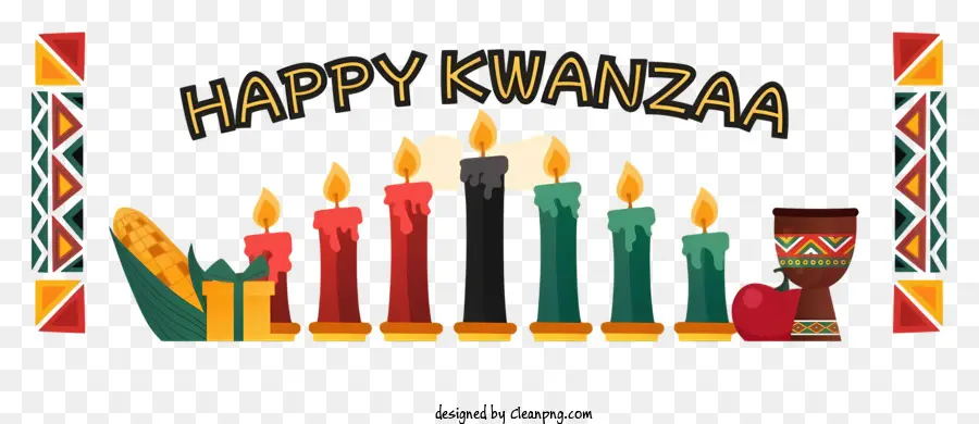 Kwanzaa，Bougies Kwanzaa PNG