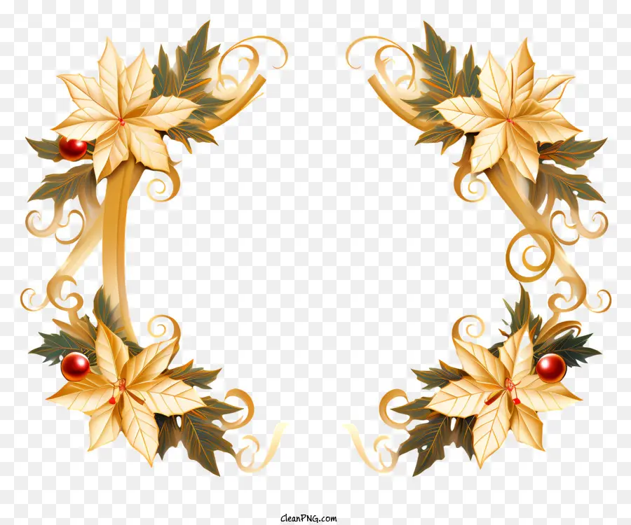 Couronne De Fleurs，Couronne En Or PNG