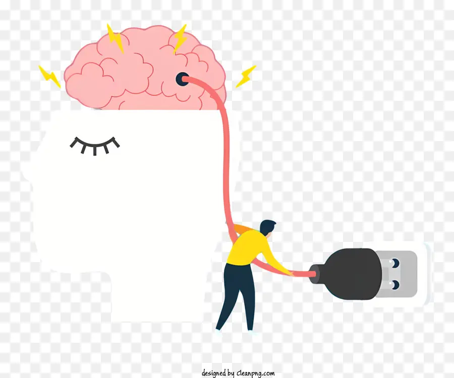 Connexion Cerveau électrique，Bouchon De Cerveau PNG