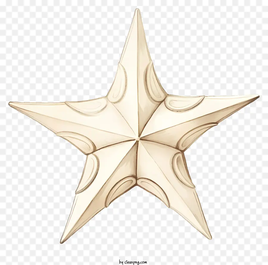 Le White Star，étoile En Bois PNG