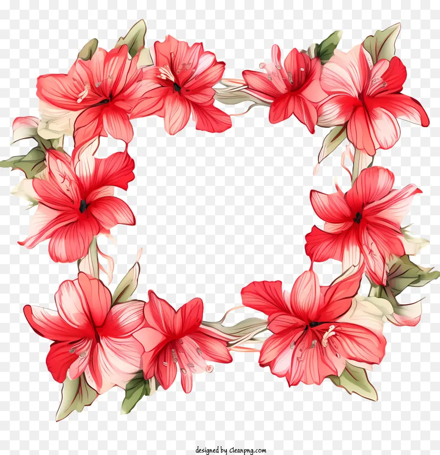 Fleur D'amaryllis，Fleurs Rouges PNG